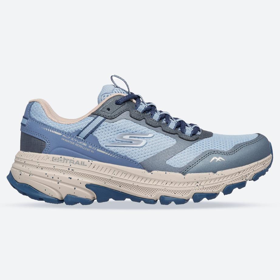 Women's Wide Fit Skechers 129525 Go Run Trail Altitude 2.0 Ravine Sneakers