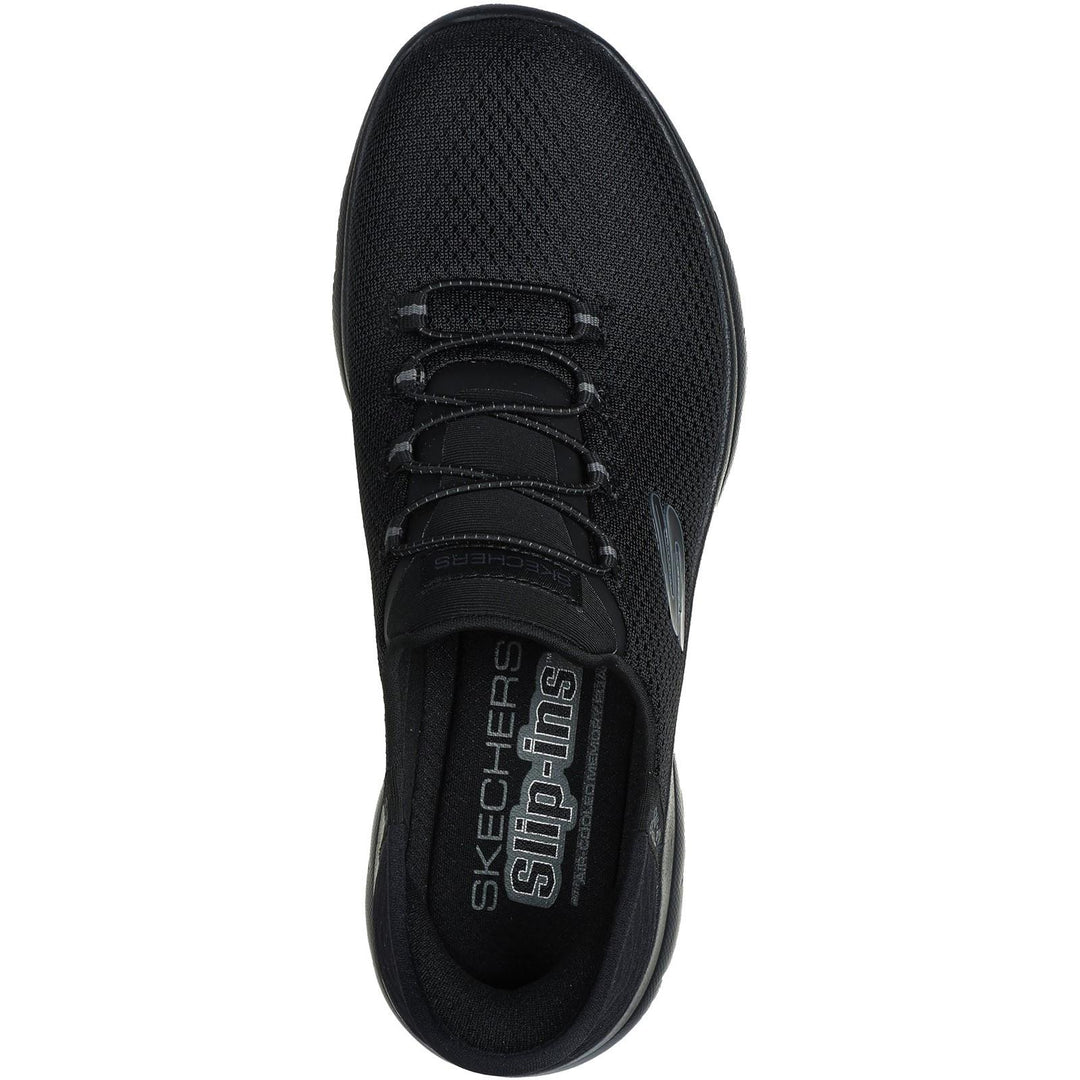 Women's Wide Fit Skechers 150123 Slip-ins Summits Diamond Dream Sneakers - Black