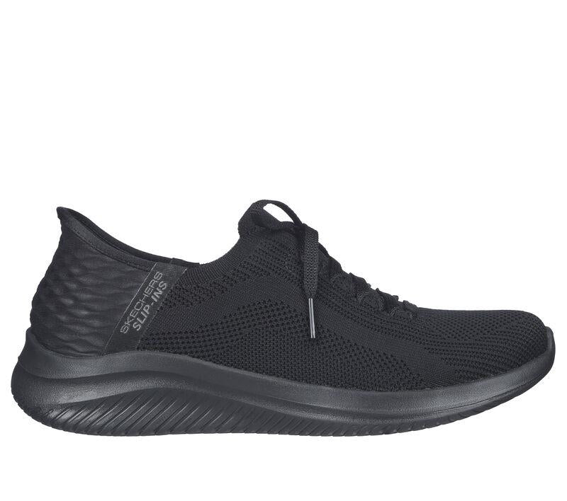 Women's Wide Fit Skechers 149710 Slip-ins Ultra Flex 3.0 Brilliant Sneakers - Black