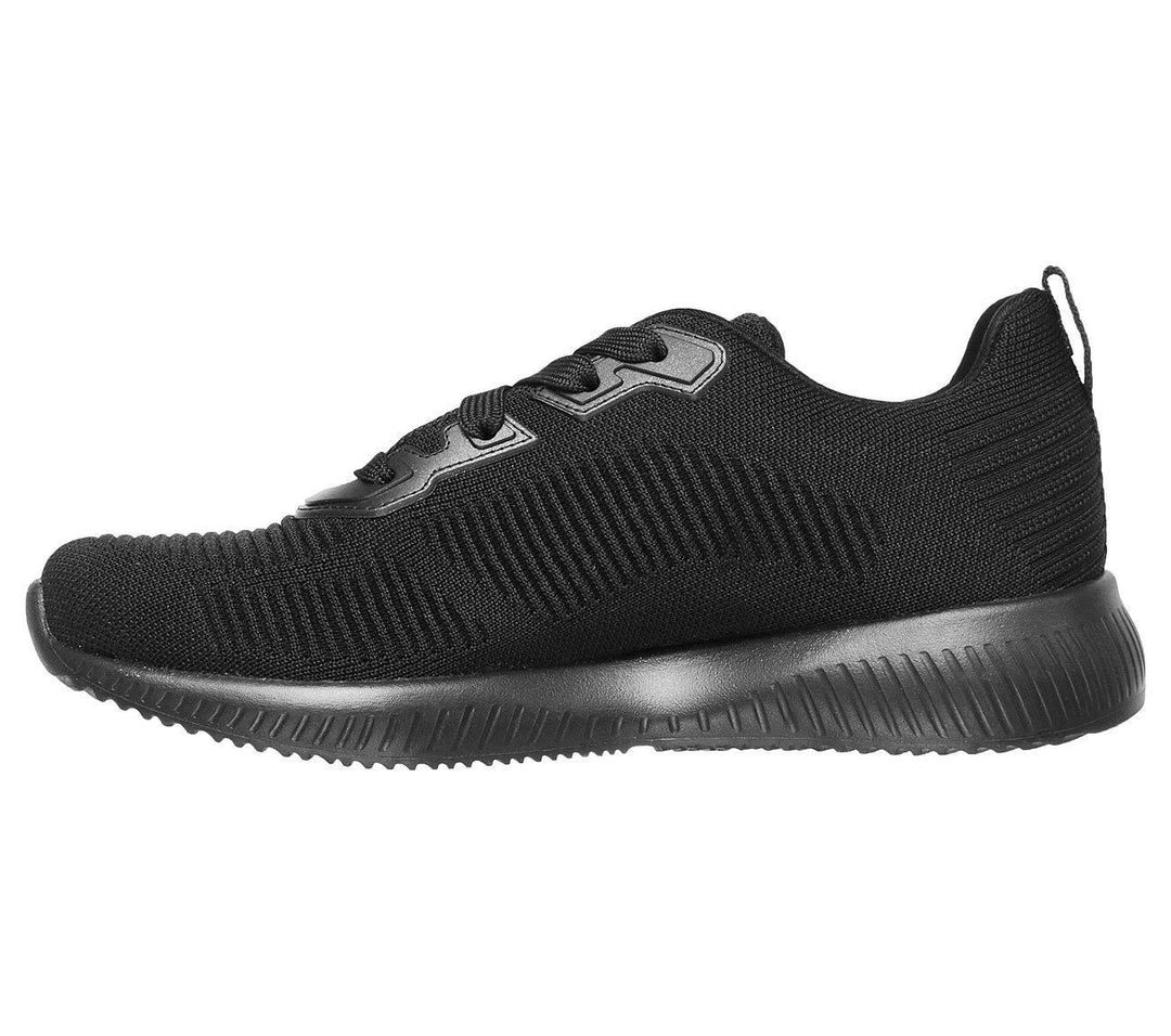 Womens Wide Fit Skechers 32504 Bobs Tough Talk Sneakers - Black