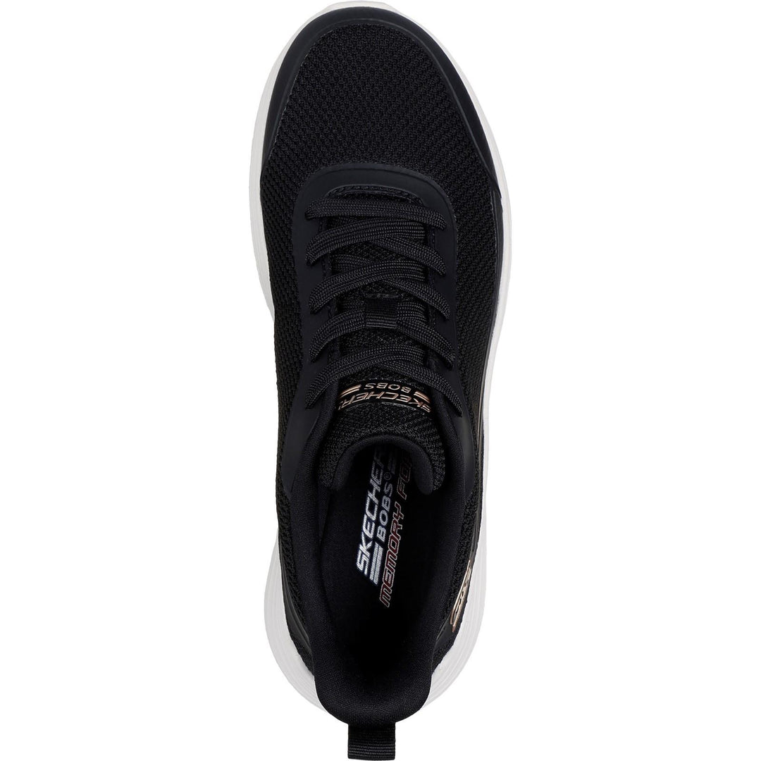 Women's Wide Fit Skechers 117483 Bobs Sport Squad Waves Still Wading Sneakers