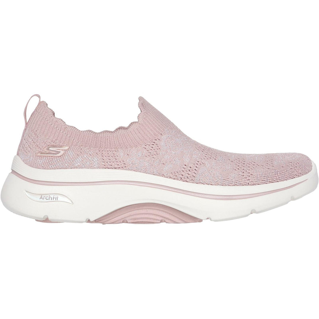 Women's Wide Fit Skechers 125329 Go Walk Arch Fit 2.0 Rosa Linda Sneakers