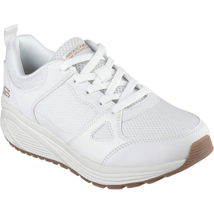 Womens Wide Fit Skechers 117268 Bobs Sparrow 2.0 Retro Clean Sneakers