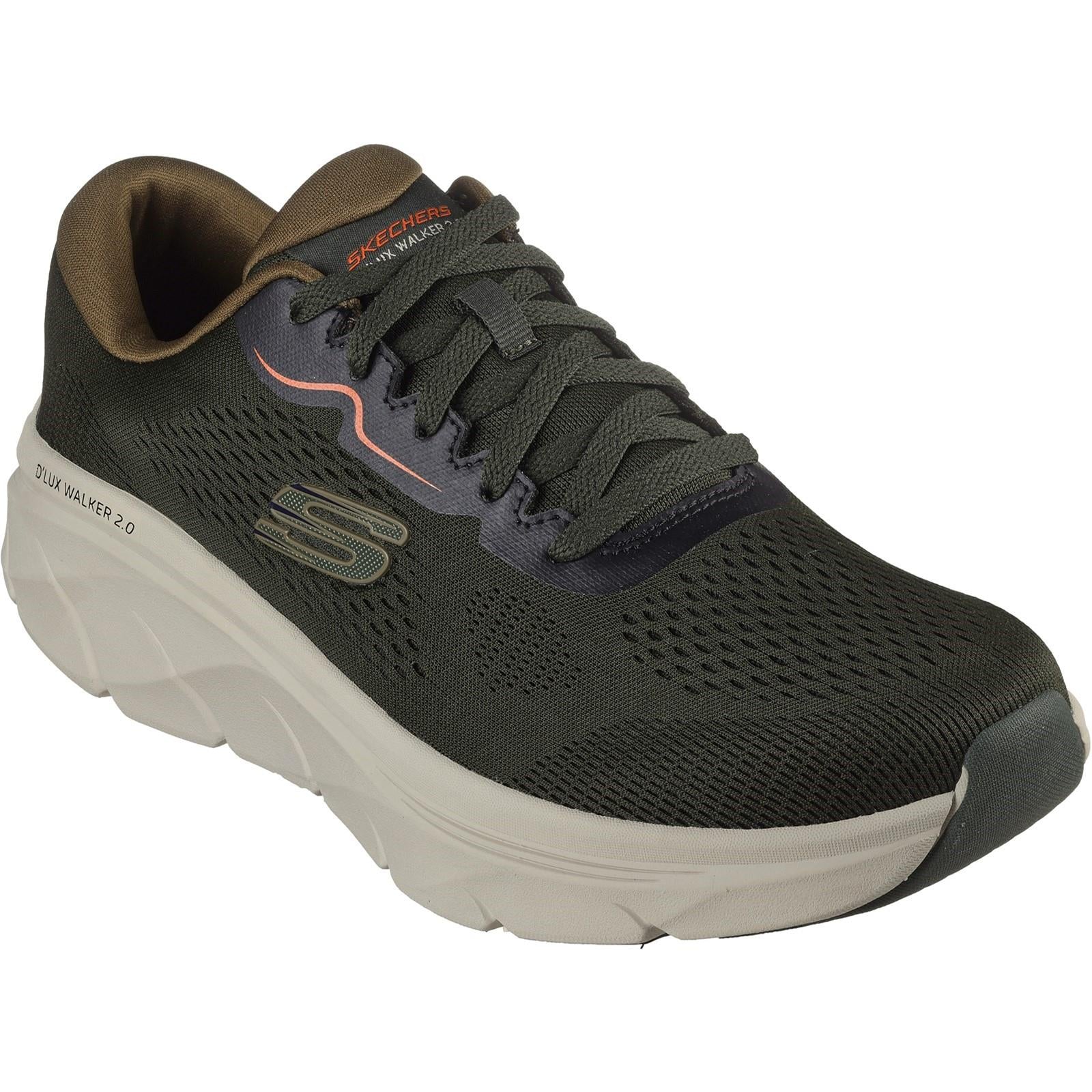 健康・医学 year note 2026 Men's Wide Fit Skechers 232714 D'lux Walker 2.0 Swave Sneakers