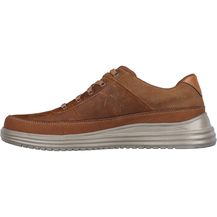 Men's Wide Fit Skechers 204875 Proven Aldeno Sneakers - Dark Brown