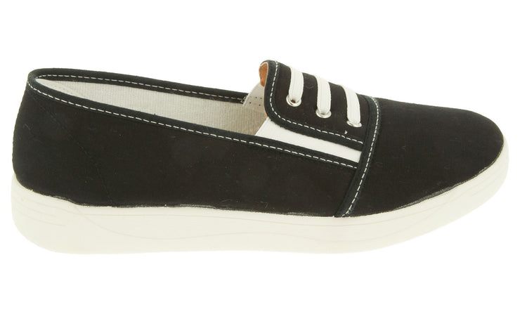 Womens Wide Fit DB Coup Canvas