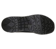 Women's Wide Fit Skechers 73690 Uno - Stand On Air Walking Sneakers - Black