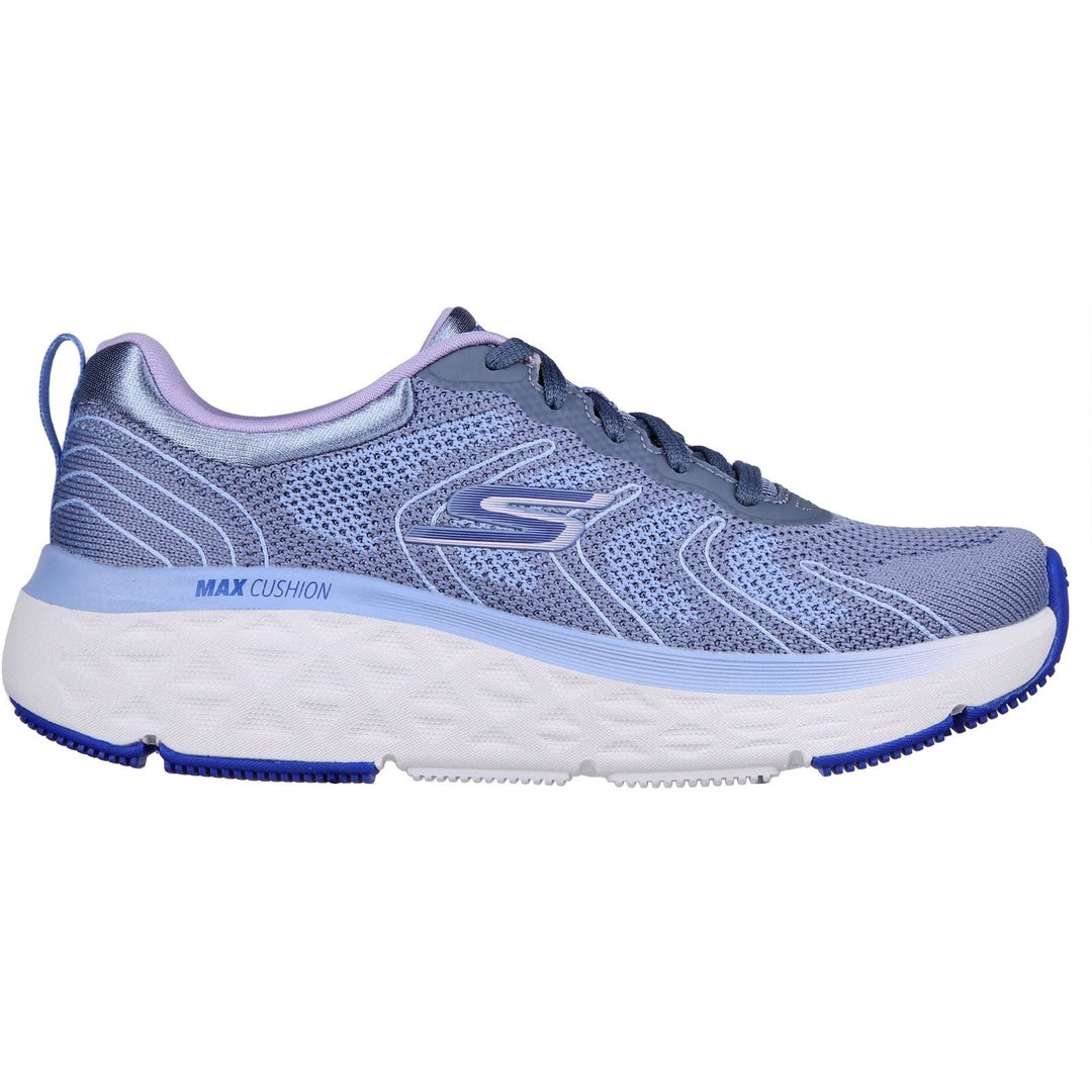 Women's Wide Fit Skechers 129120 Max Cushioning Delta Sneakers - Blue/Lavender