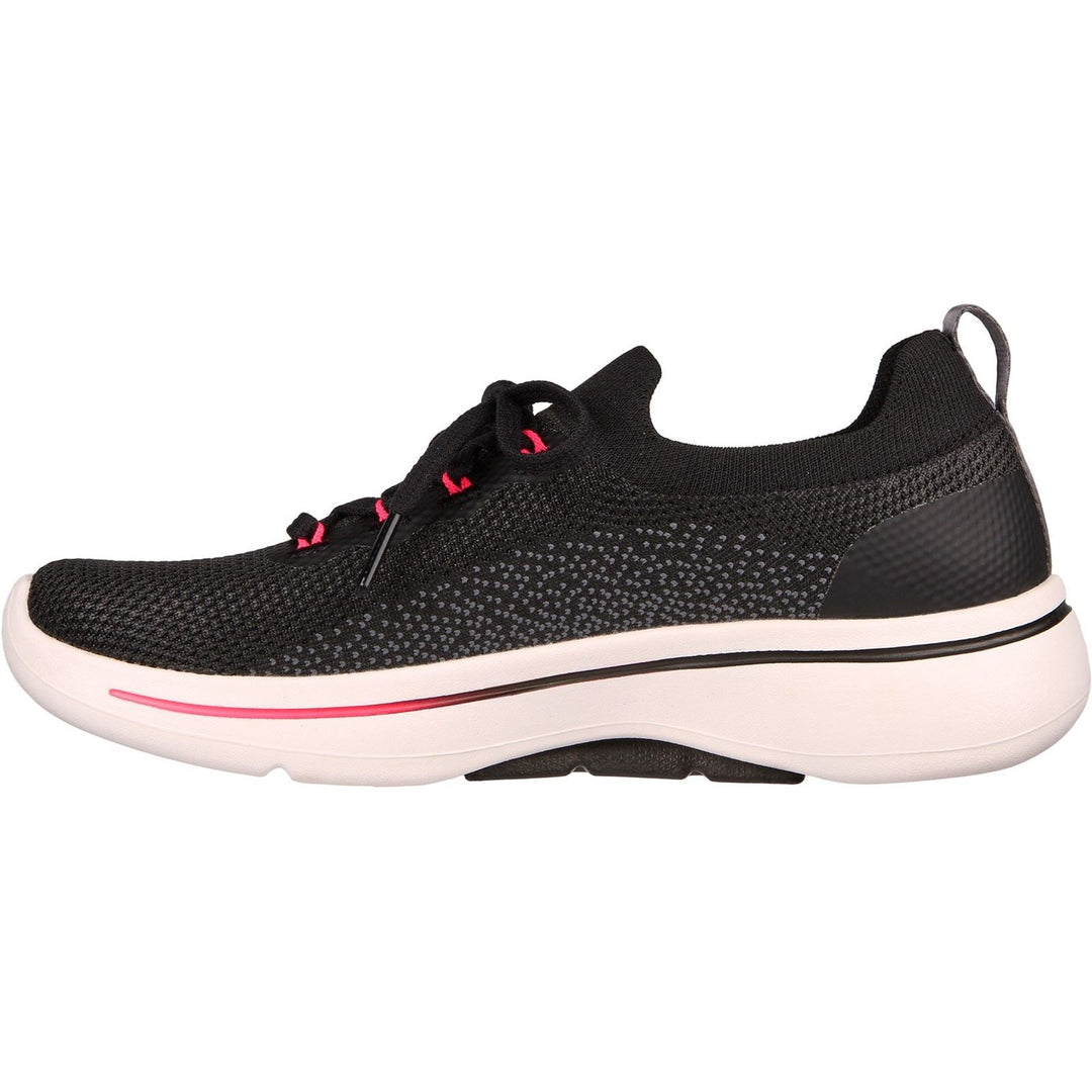 Women's Wide Fit Skechers 124863 Go Walk Arch Fit Clancy Sneakers