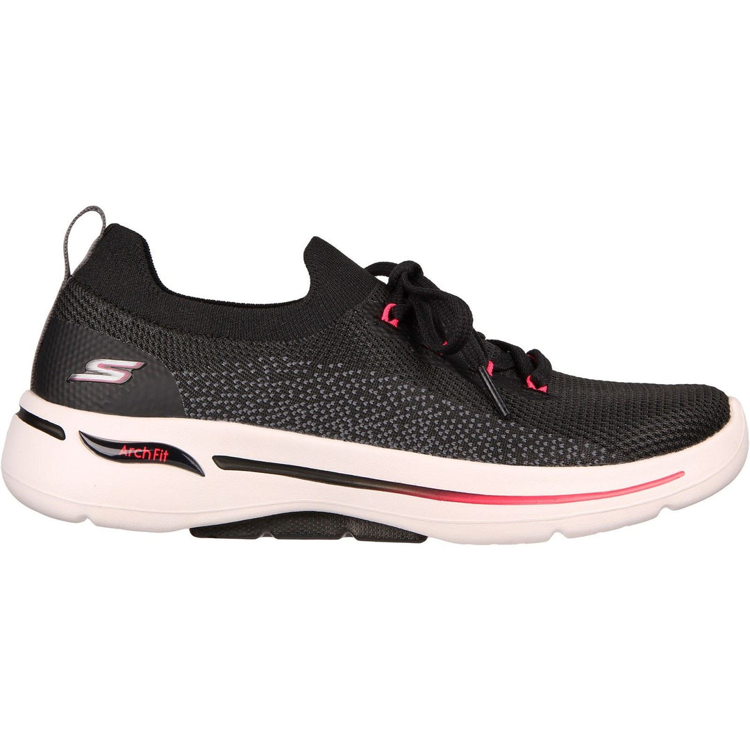 Women's Wide Fit Skechers 124863 Go Walk Arch Fit Clancy Sneakers