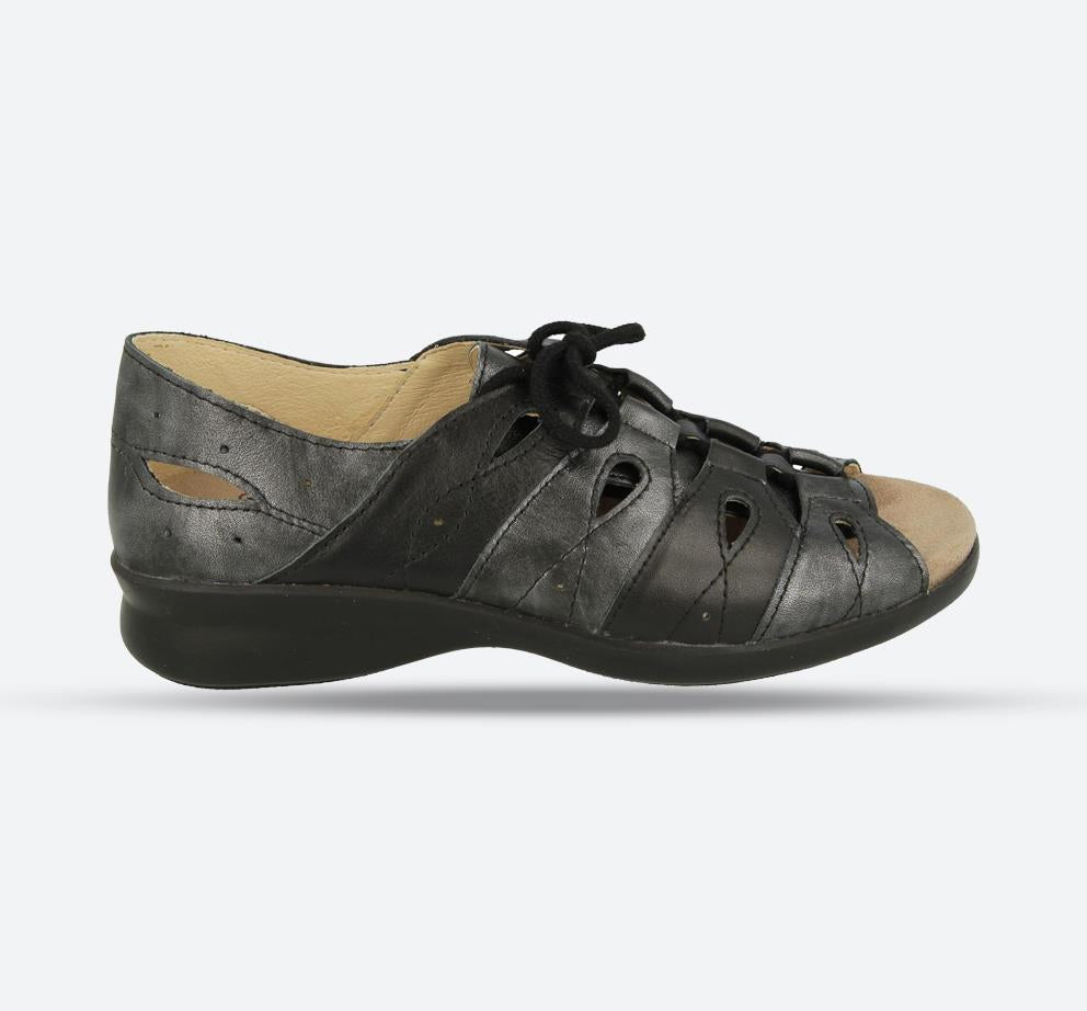 Womens Wide Fit DB Hazel Sandals | DB Shoes | Wide Fit Shoes Black / Pewter / 8 / 6V (6E - 8E) Womens Wide Fit DB Hazel Sandals | DB Shoes | Wide Fit Shoes Black / Pewter / 8 / 6V (6E - 8E)