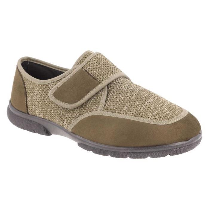 Men's Wide Fit DB Gavin Velcro Slippers