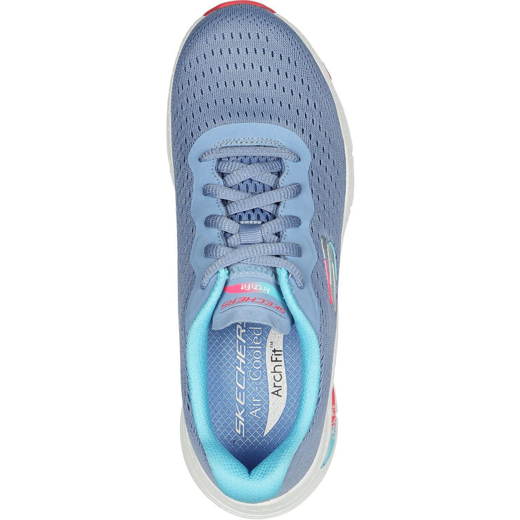 Women's Wide Fit Skechers 149722 Arch Fit Infinity Cool Sneakers - Blue/Multi
