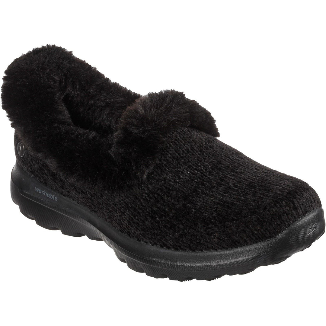 Women's Wide Fit Skechers 175051 Go Walk Lounge Slippers