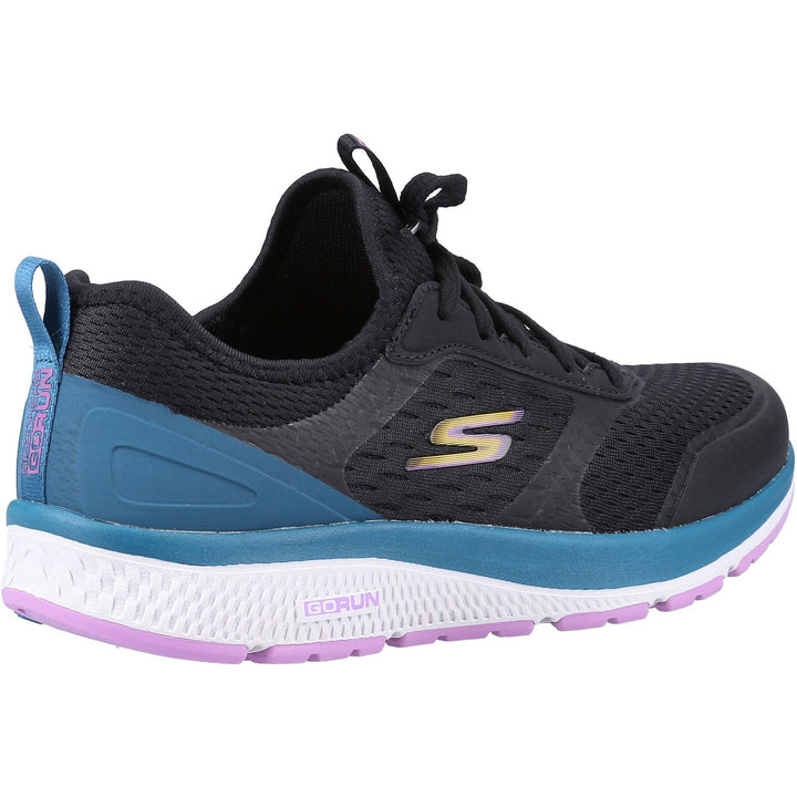 Women's Wide Fit Skechers 128276 Go Run Consistent Vivid Sneakers - Black