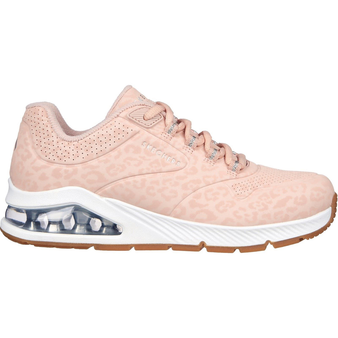 Women's Wide Fit Skechers 155642 Uno 2 In Kat Neato Sneakers - Blush