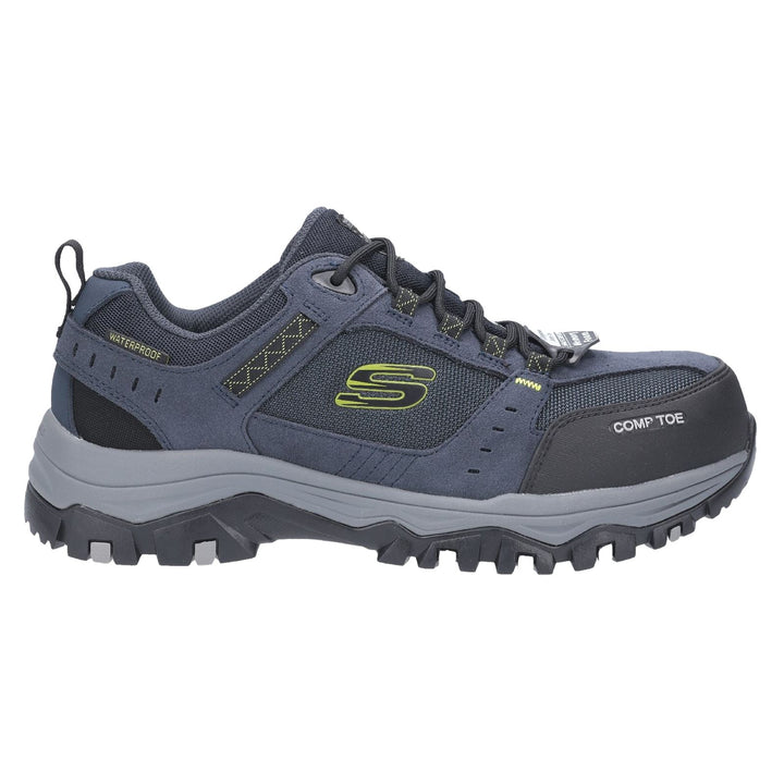 Men's Wide Fit Safety Skechers 77183EC Greetah Lace Up Hiker Composite Toe Sneakers