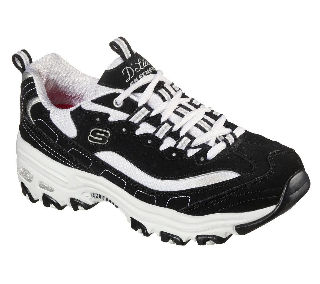 Women's Wide Fit Skechers 11930 D'Lites Biggest Fan Sneakers