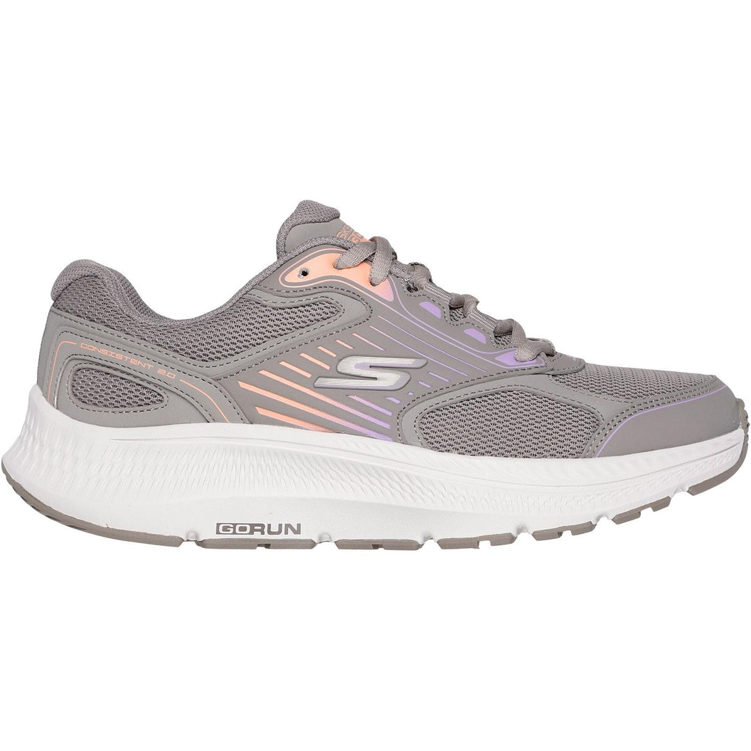 Women's Wide Fit Skechers 128606 Go Run Consistent 2.0 Advantage Sneakers