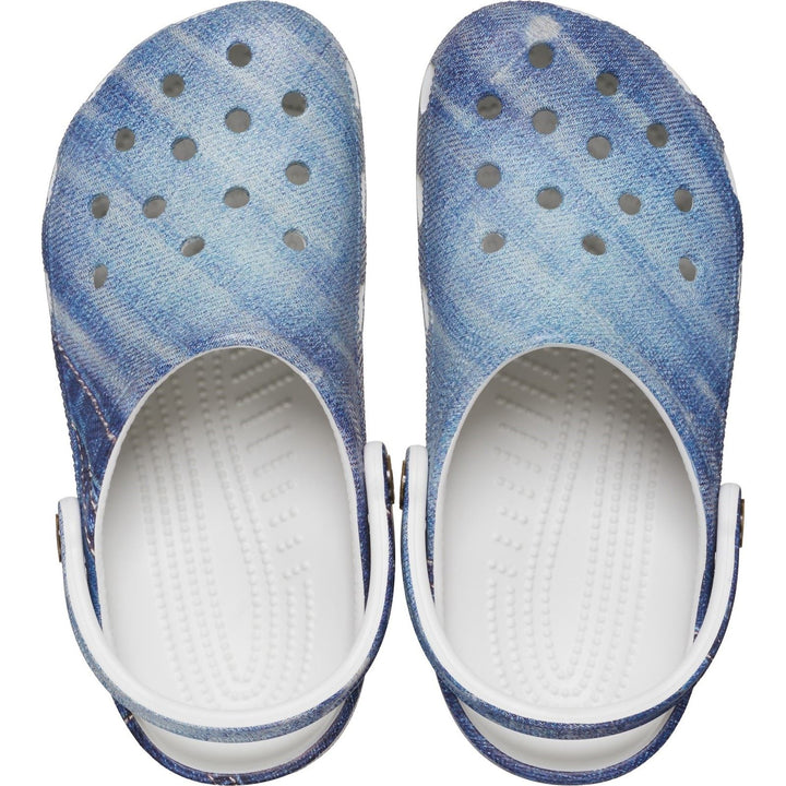 Unisex Wide Fit Crocs 210402 Classic Denim Clog Sandals