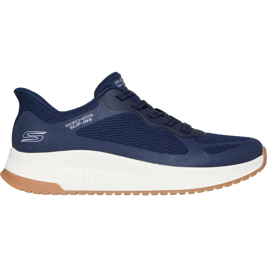 Women's Wide Fit Skechers 117624 Slip-ins Bobs Squad 4 Staple Look Sneakers