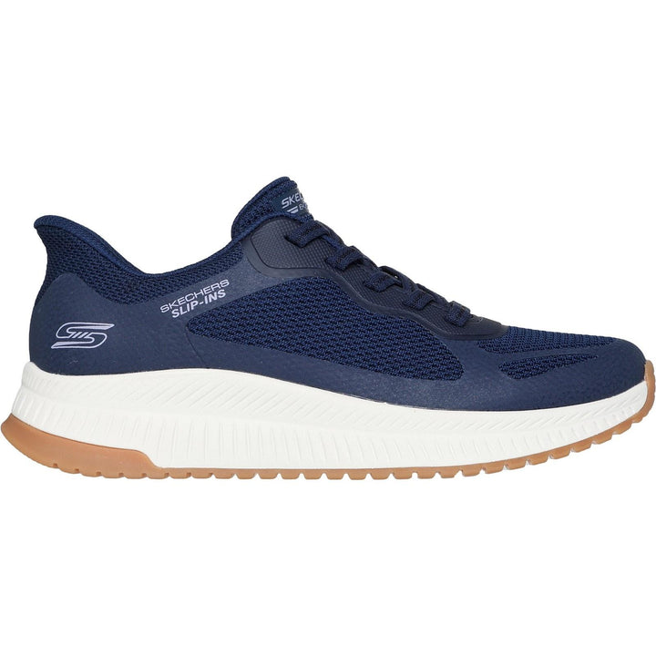 Women's Wide Fit Skechers 117624 Slip-ins Bobs Squad 4 Staple Look Sneakers