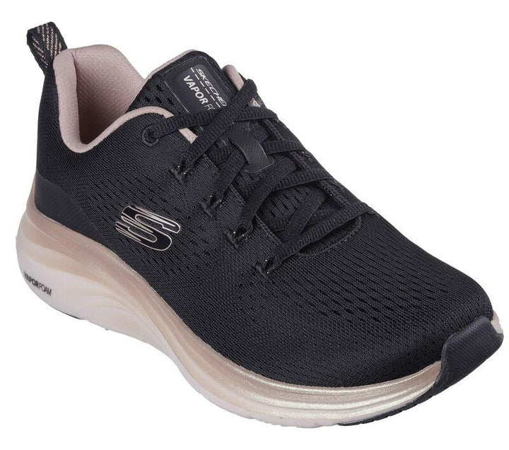 Women's Wide Fit Skechers 150025 Vapor Foam Midnight Glimmer Trainers