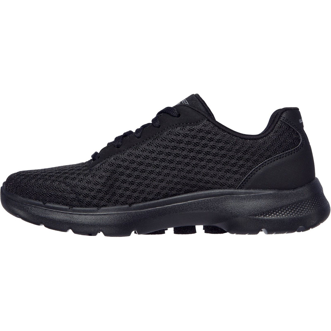 Women's Wide Fit Skechers 124514  Go Walk 6 Iconic Vision Sneakers - Black