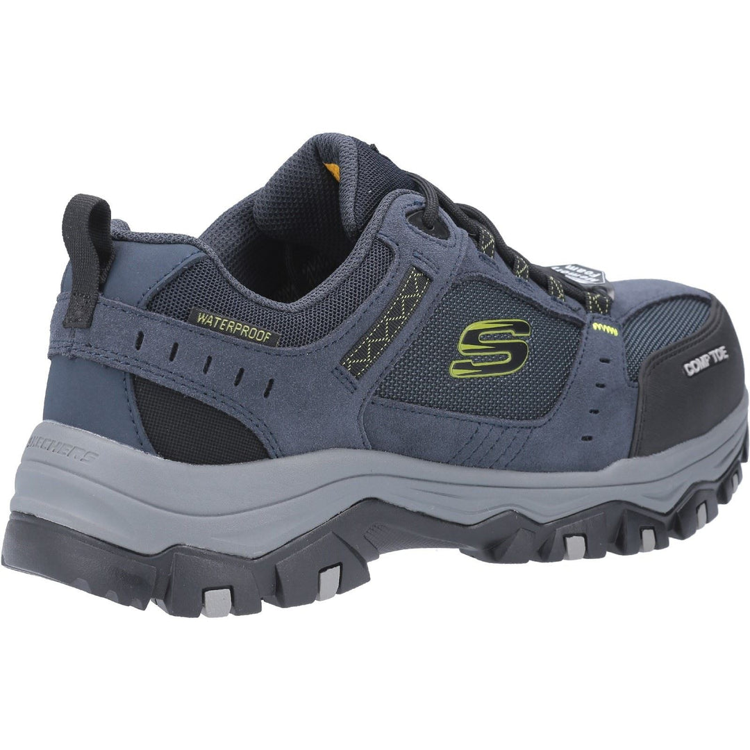 Men's Wide Fit Safety Skechers 77183EC Greetah Lace Up Hiker Composite Toe Sneakers