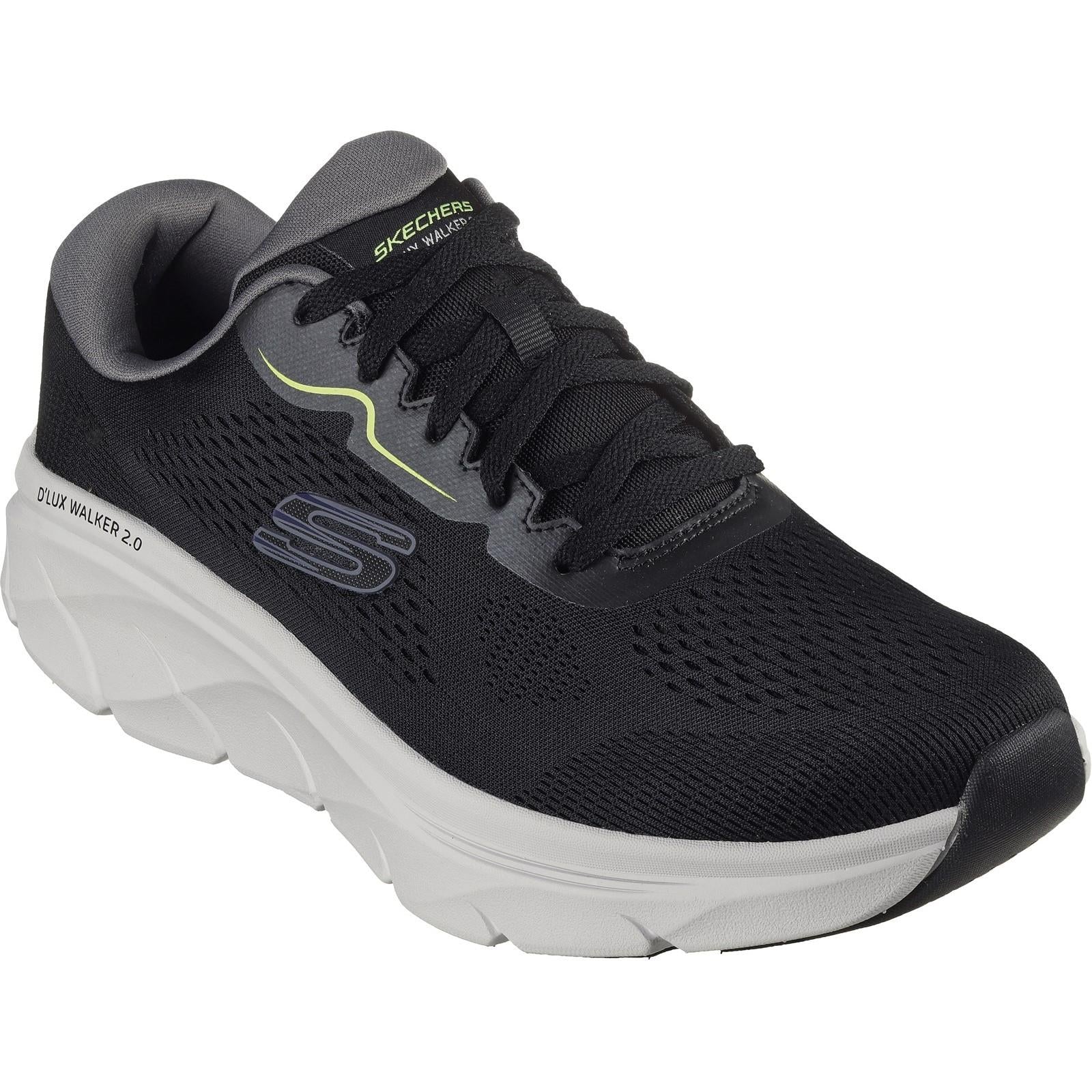 Men's Wide Fit Skechers 232714 D'lux Walker 2.0 Swave Sneakers