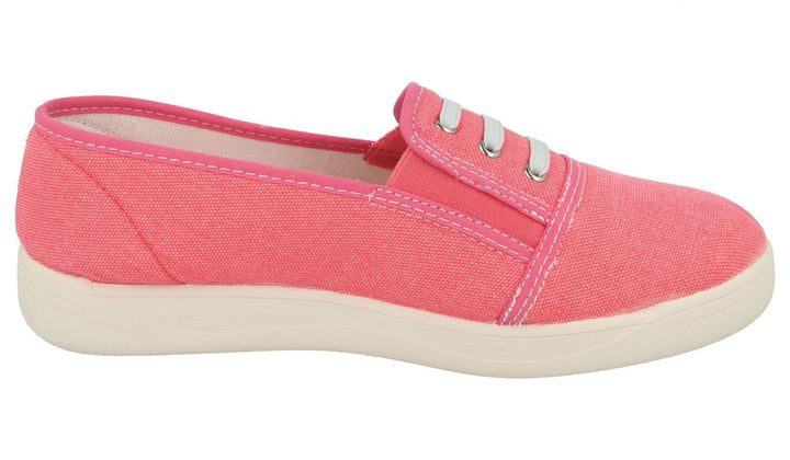 Womens Wide Fit DB Coup Canvas