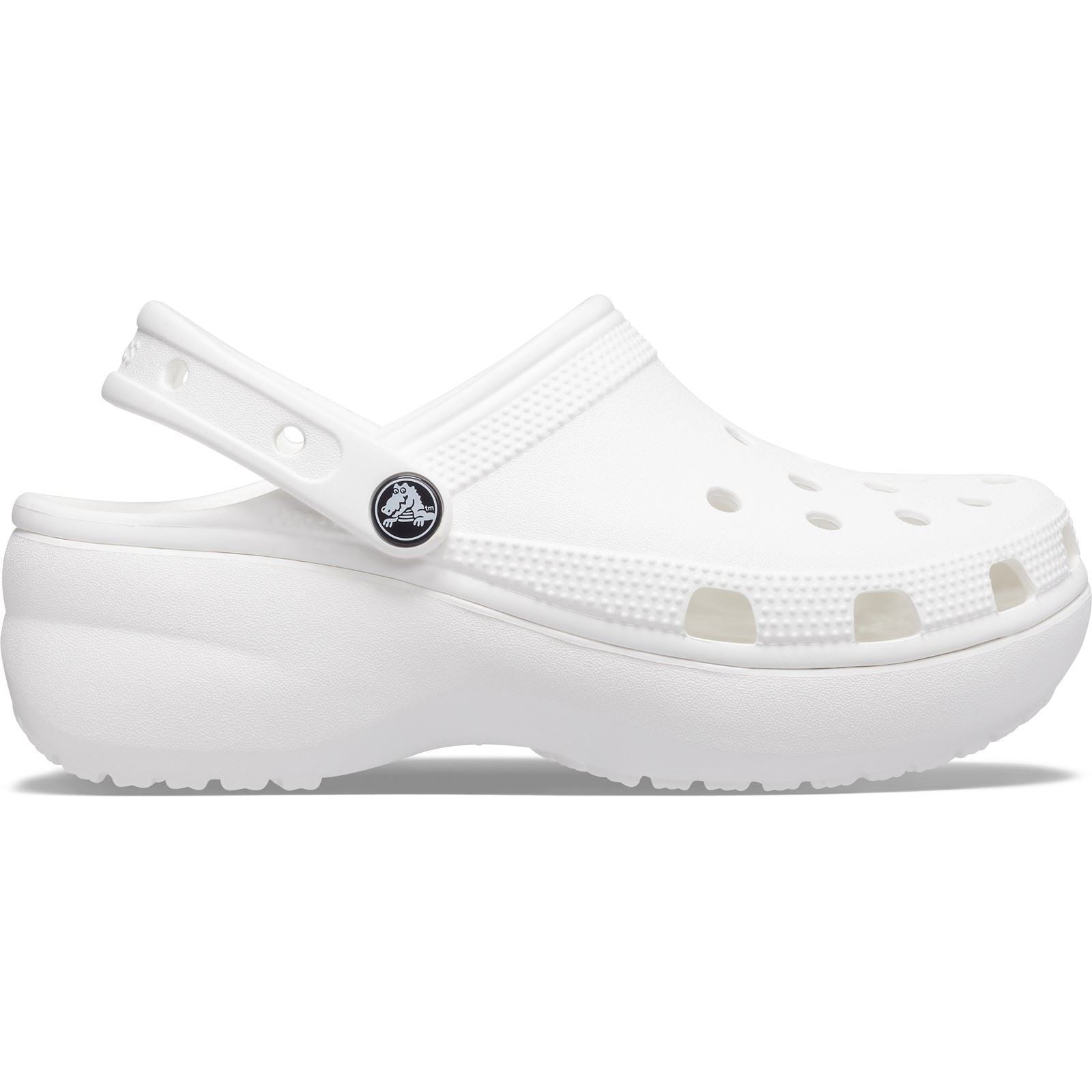 サンダル・ミュール Crocs Classic Platform Clog Women's Sandals White 206750-100 Women's Crocs 206750 Classic Platform Clog Sandals | Crocs