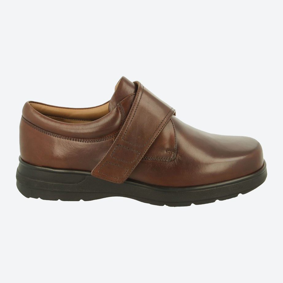 Mens Wide Fit DB Benny Shoes, Brown Leather / 6 / 2V (2E - 4E) Mens Wide Fit DB Benny Shoes, Brown Leather / 6 / 2V (2E - 4E)