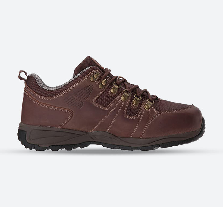 Mens Wide Fit Drew Canyon Hiking Shoes (6E Width) - Dark Brown