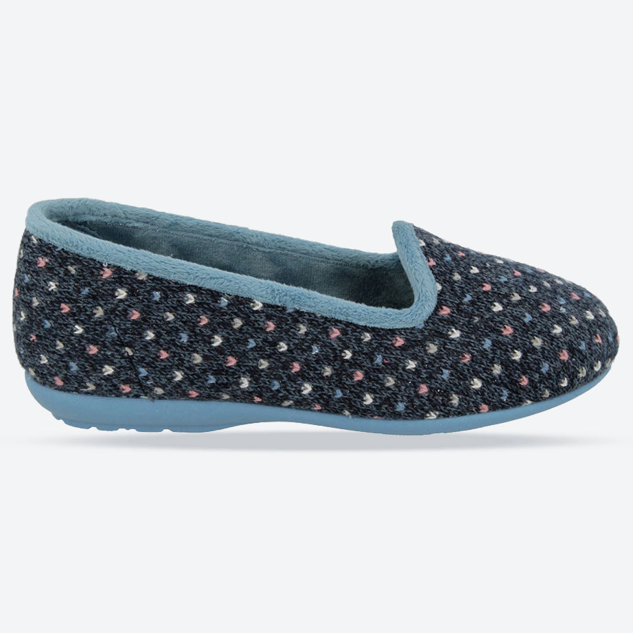 DB Nottingham Slipper für Damen, weite Passform