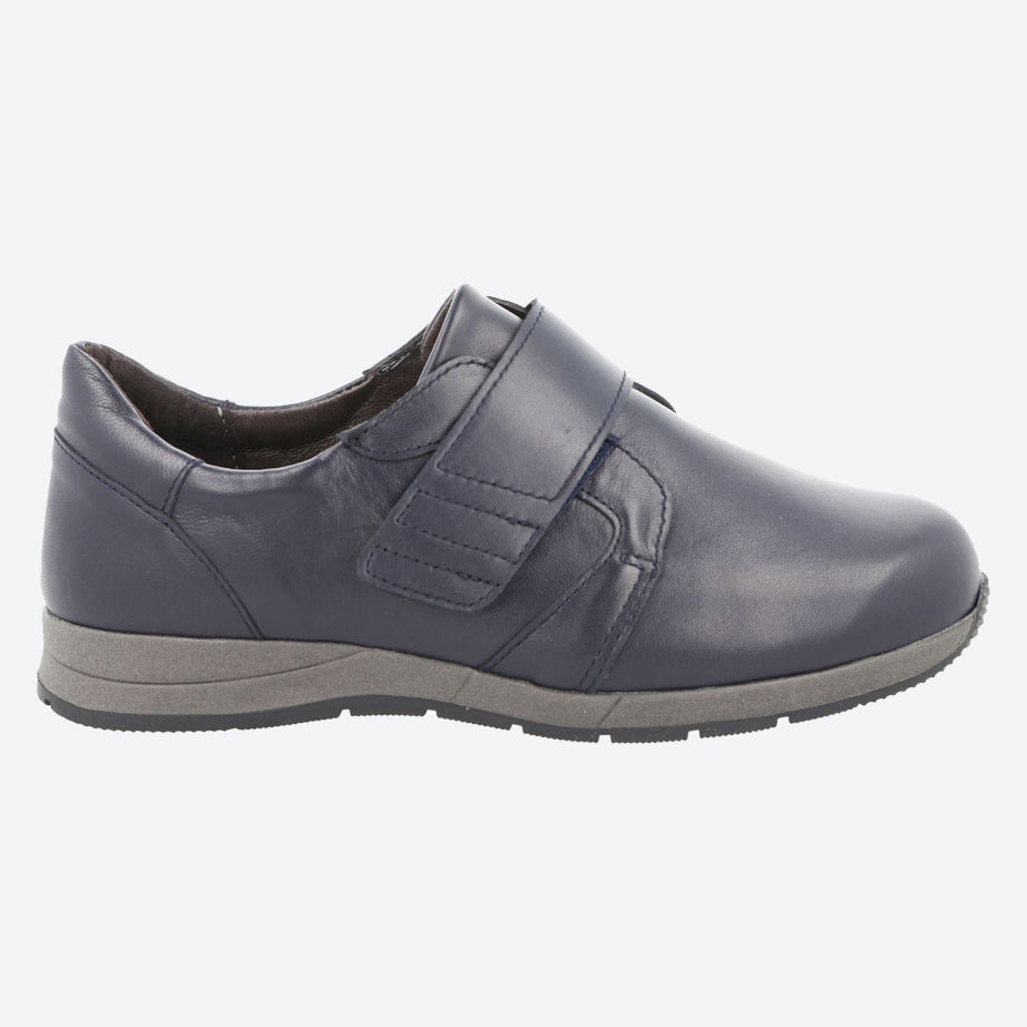Women's Wide Fit DB Rail Shoes | DB Shoes | Wide Fit Shoes Navy Stretch Leather / 4 / 6V (6E - 8E) Women's Wide Fit DB Rail Shoes | DB Shoes | Wide Fit Shoes Navy Stretch Leather / 4 / 6V (6E - 8E)