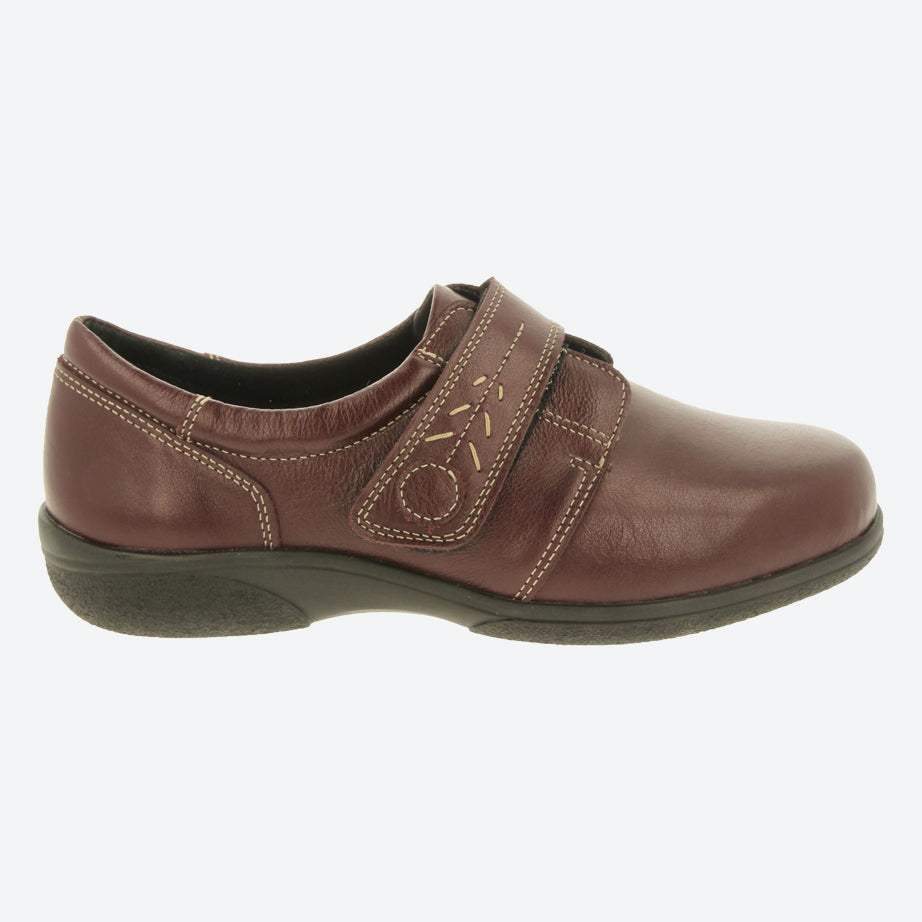 Womens Wide Fit DB Rory Shoes, Burgundy Leather / 9 / 6V (6E - 8E) Womens Wide Fit DB Rory Shoes, Burgundy Leather / 9 / 6V (6E - 8E)