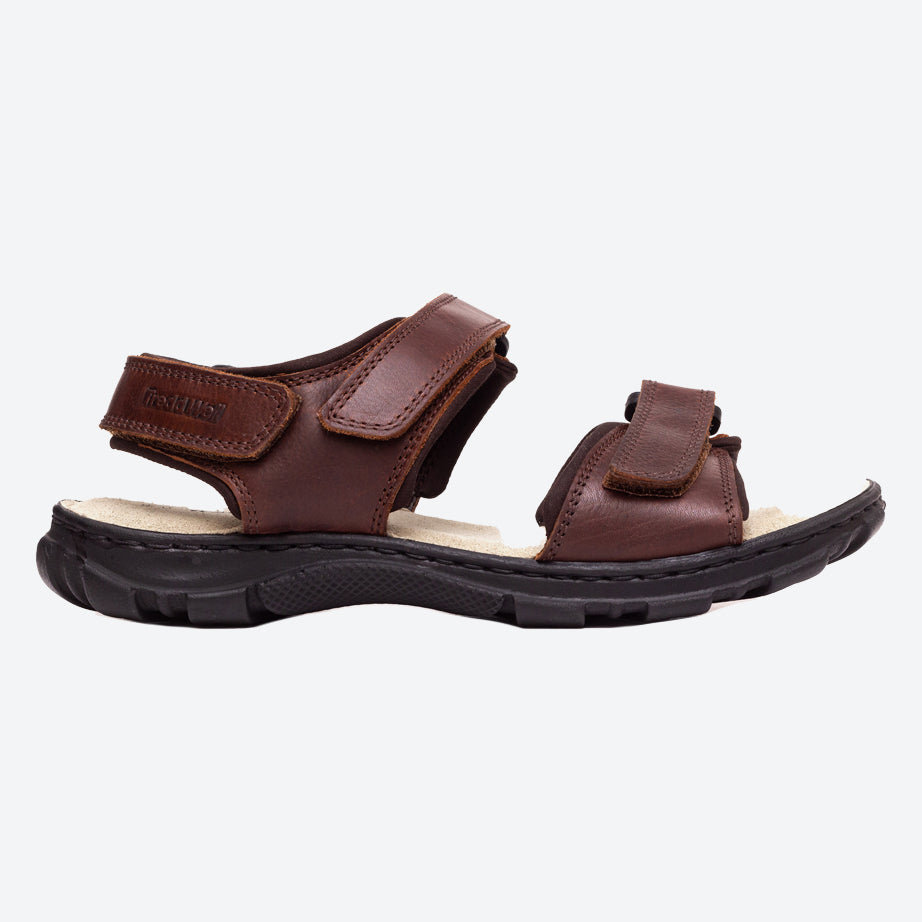 Mens Wide Fit James Leather Sandals by Tredd Well