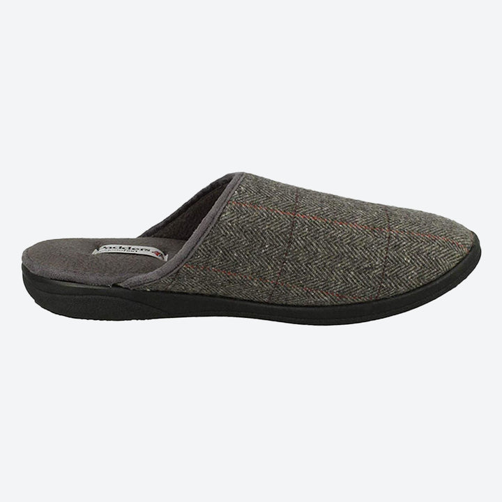 Mens Wide Fit Padders Stag Mule Slippers