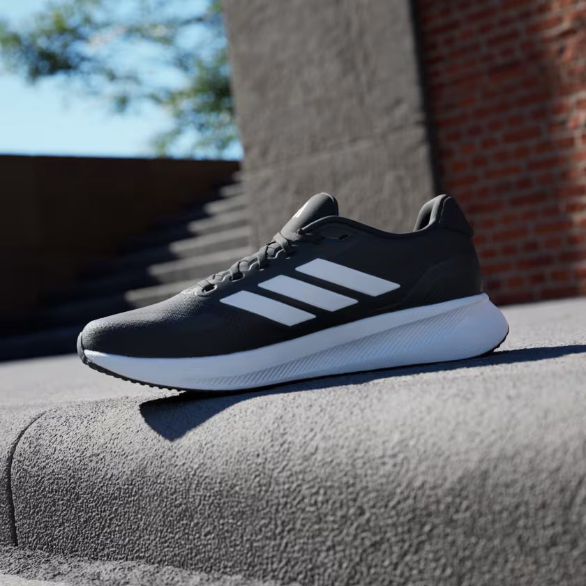 Men's Wide Fit adidas Runfalcon 5 Walking/Running Sneakers, Black/White / 10.5 / 2E Men's Wide Fit adidas Runfalcon 5 Walking/Running Sneakers, Black/White / 10.5 / 2E
