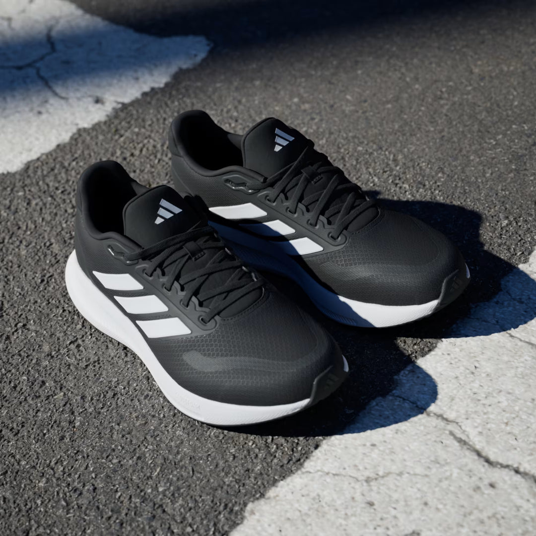 Men's Wide Fit adidas Runfalcon 5 Walking/Running Sneakers, Black/White / 10.5 / 2E Men's Wide Fit adidas Runfalcon 5 Walking/Running Sneakers, Black/White / 10.5 / 2E