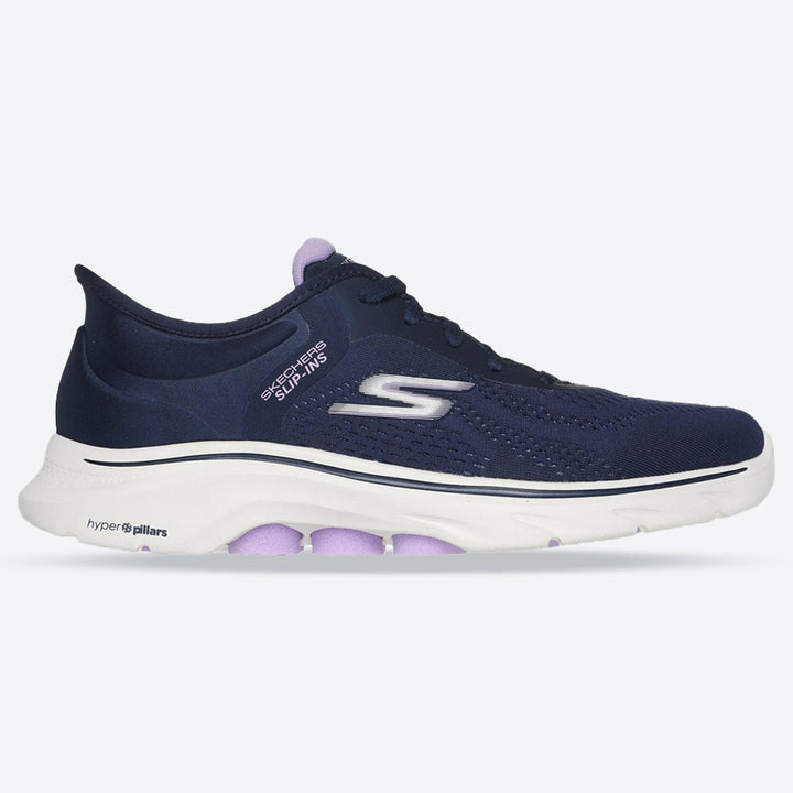 Women's Wide Fit Skechers 125233 Slip-ins Go Walk 7 Valin Sneakers