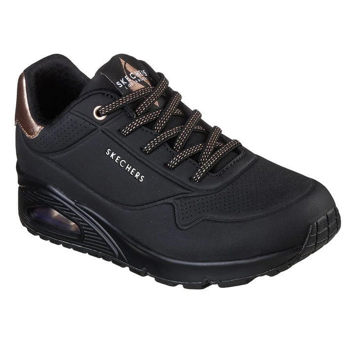 Women's Wide Fit Skechers Uno 155196 Shimmer Away Sneakers