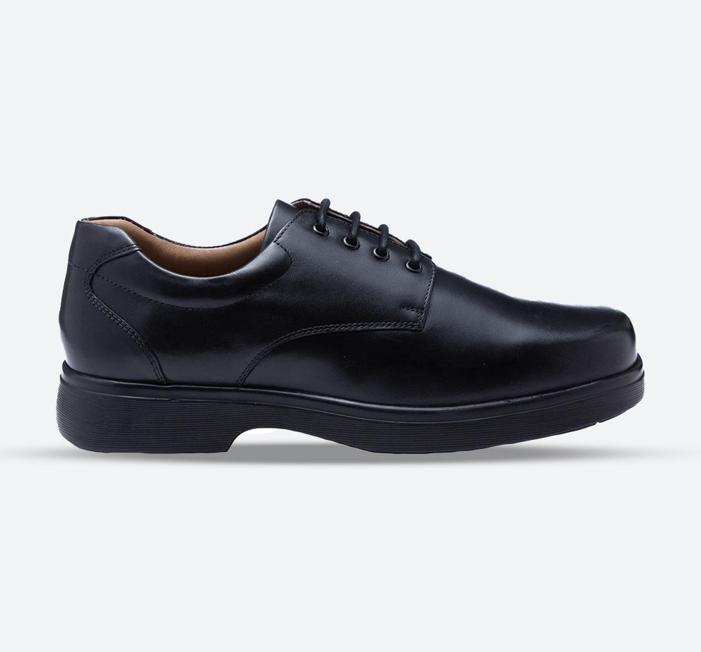 Mens Wide Fit Tredd Well Spencer Shoes, Black / 7 / 4E