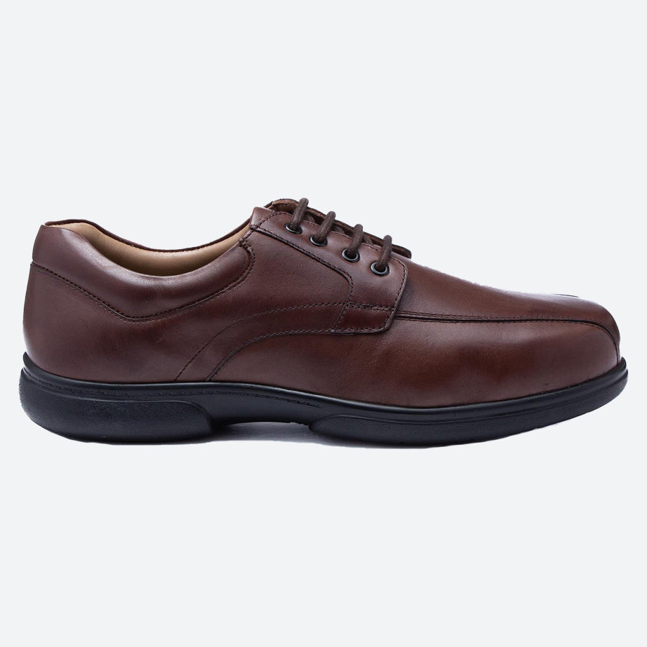 Mens Wide Fit Tredd Well Ross Shoes, Brown / 7 / 6E
