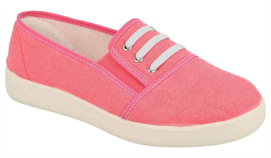 Womens Wide Fit DB Coup Canvas