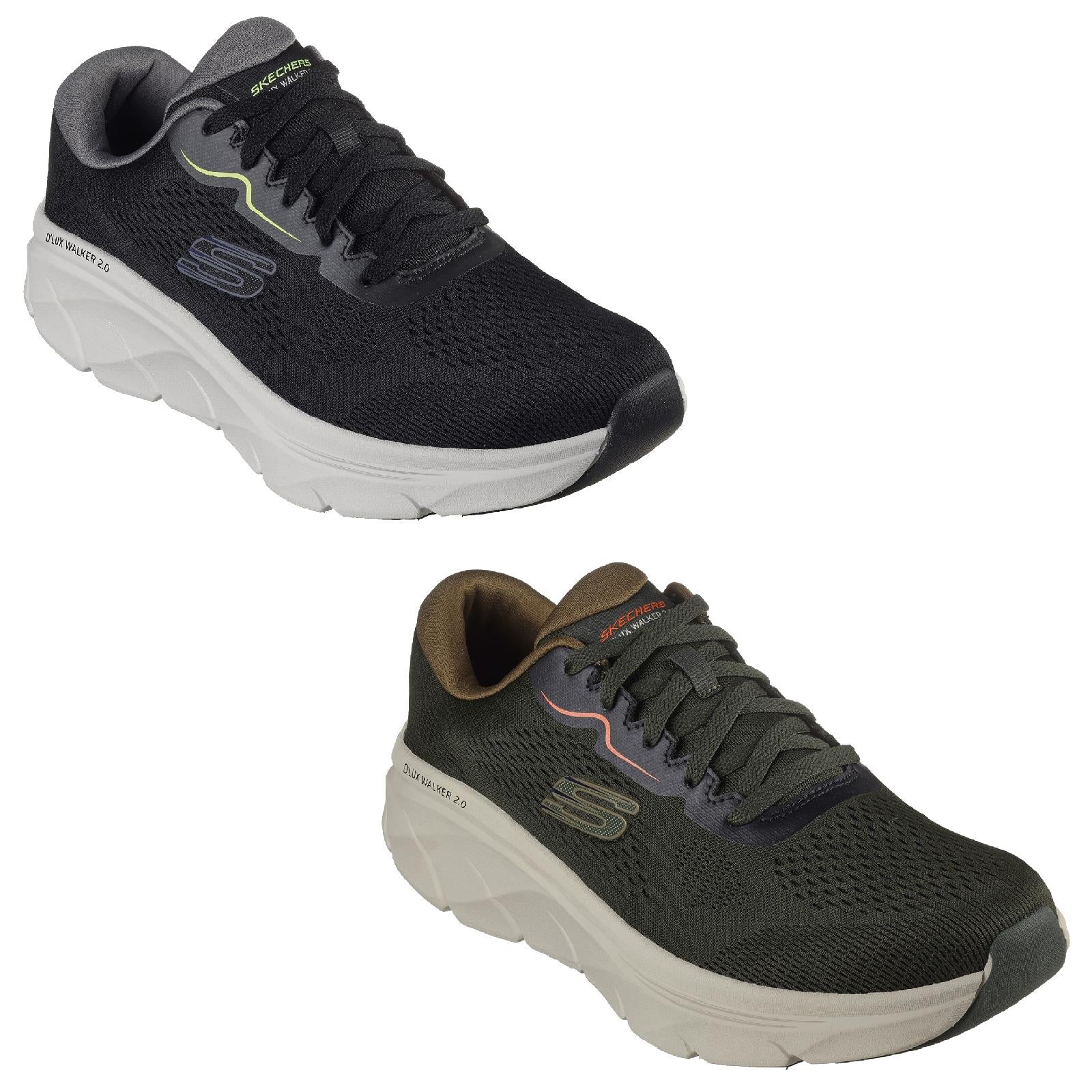 ai　s Men's Wide Fit Skechers 232714 D'lux Walker 2.0 Swave Sneakers