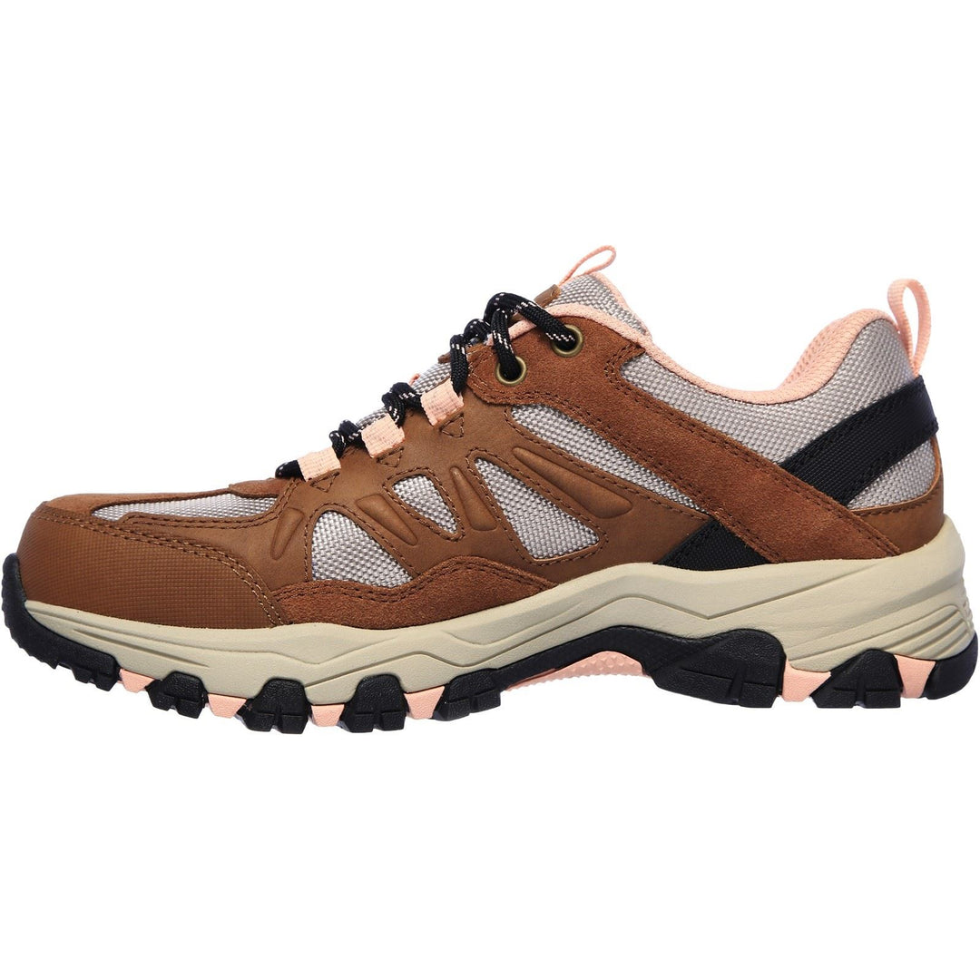 Women's Wide Fit Skechers SK167003 Selmen West Highland Hiking Sneakers - Brown/Tan