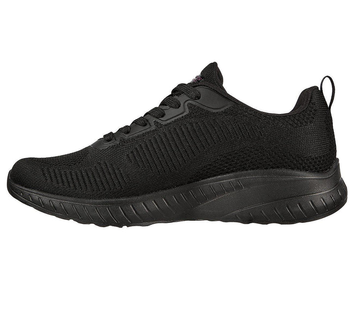 Women's Wide Fit Skechers 117209 Bobs Squad Chaos Face Off Vegan Sneakers