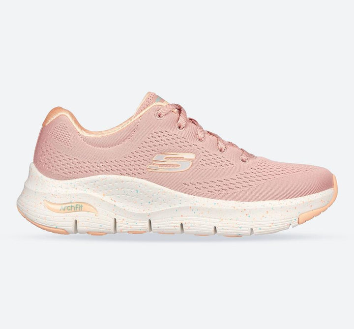 Women's Wide Fit Skechers 149566 Arch Fit Freckle Me Sneakers